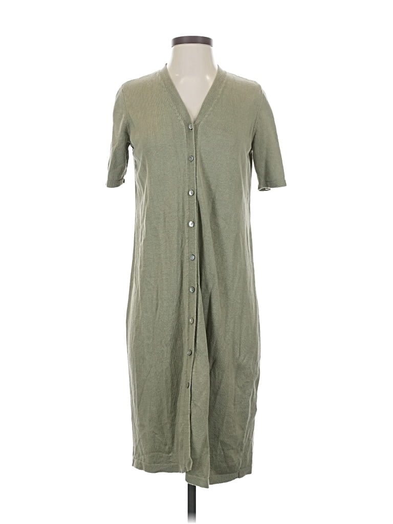 Pre-owned Jjill Casual Dress In Green