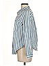 Torrid Stripes Blue Long Sleeve Button-Down Shirt Size Med Plus (00) - photo 5