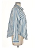 Torrid Stripes Blue Long Sleeve Button-Down Shirt Size Med Plus (00) - photo 4