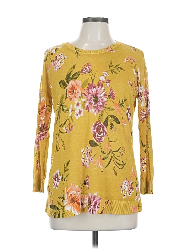 Pre-owned Ann Taylor Loft Pullover Sweater In Yellow