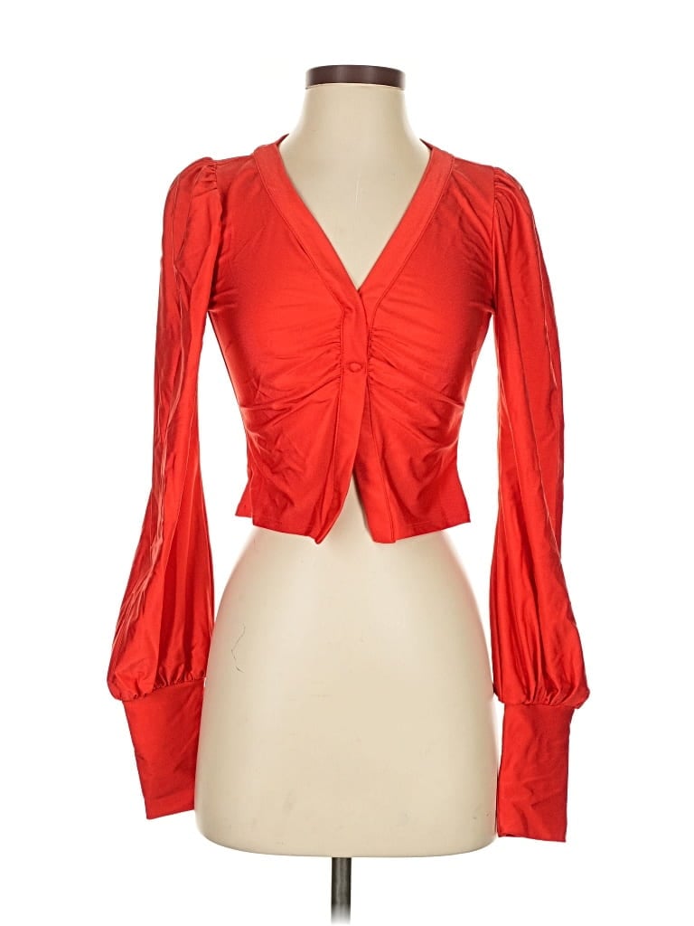 Pre-owned Afrm 3/4 Sleeve Blouse In Red