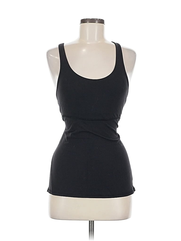 Pre-owned Lululemon Athletica Tank Top Black Halter Neckline Tops