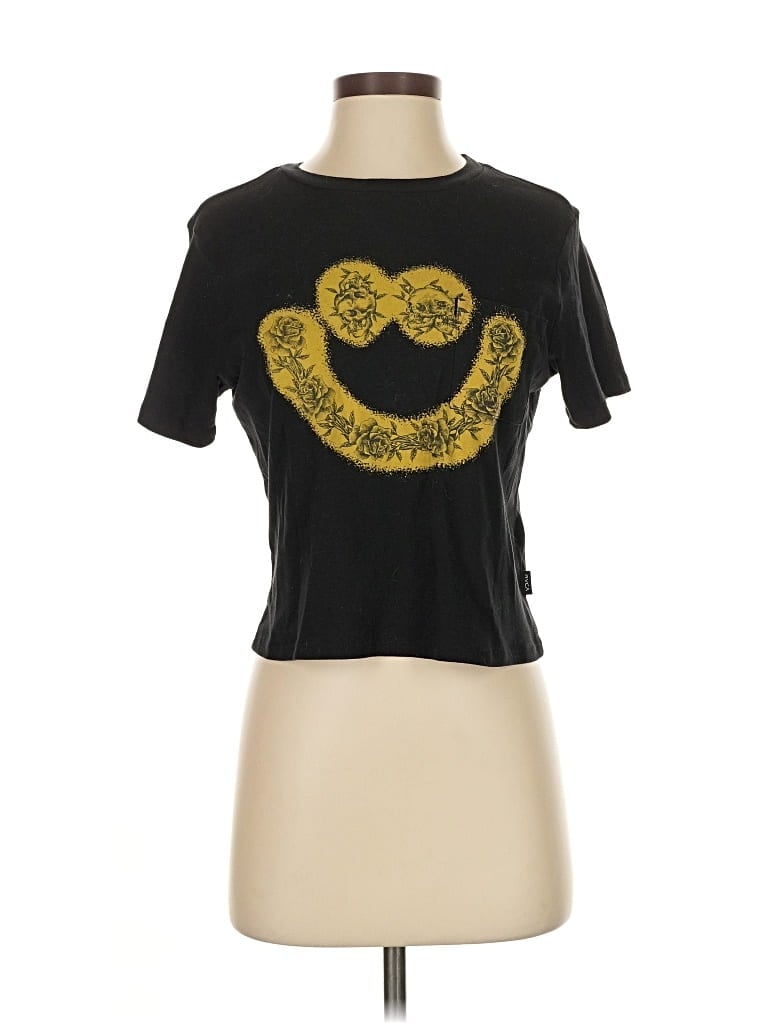 Pre-owned Rvca Short Sleeve T-shirt In Gold