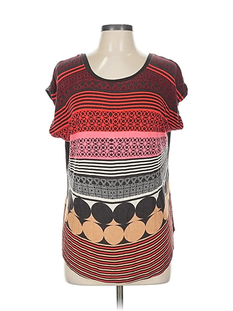 Pre-owned Nic + Zoe Short Sleeve T-shirt In Red