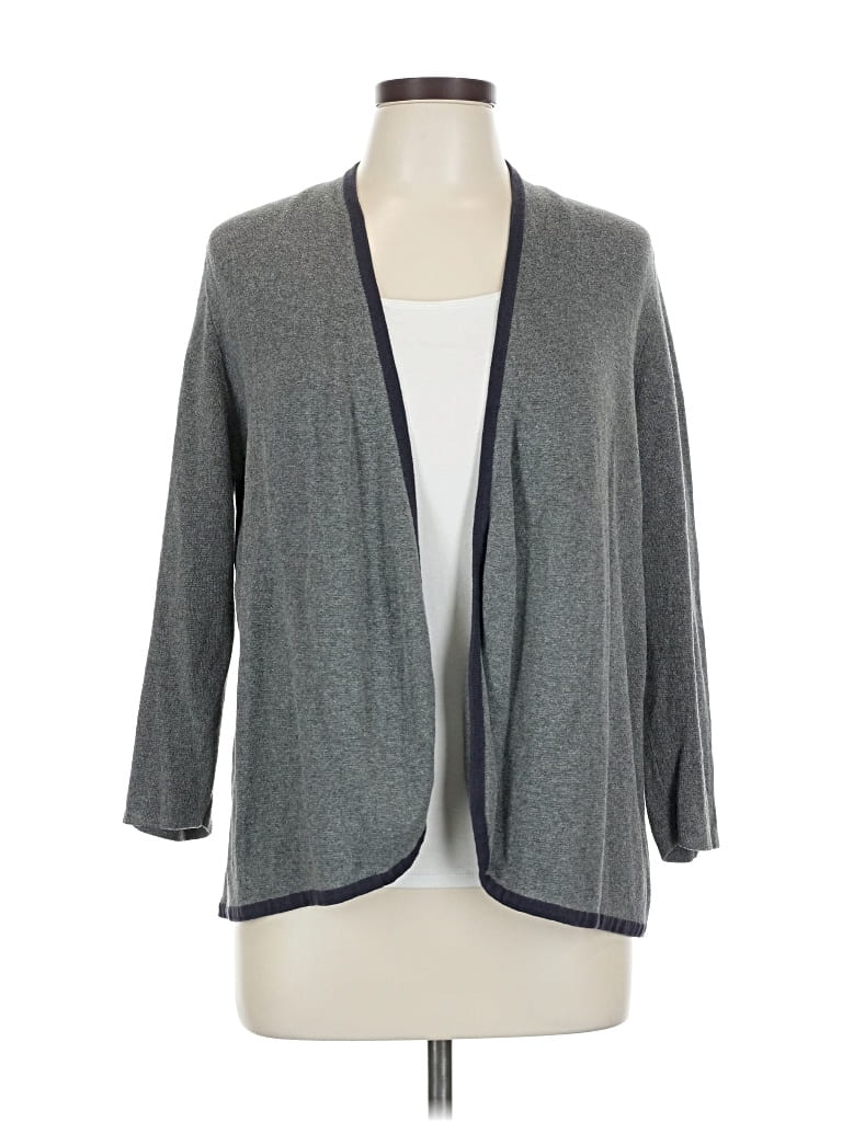 Pre-owned Ann Taylor Loft Cardigan Sweater In Gray