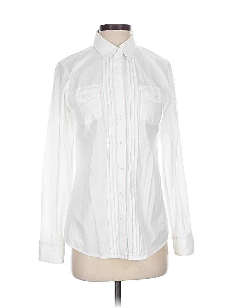 Pre-owned Banana Republic Long Sleeve Button Down Shirt In White