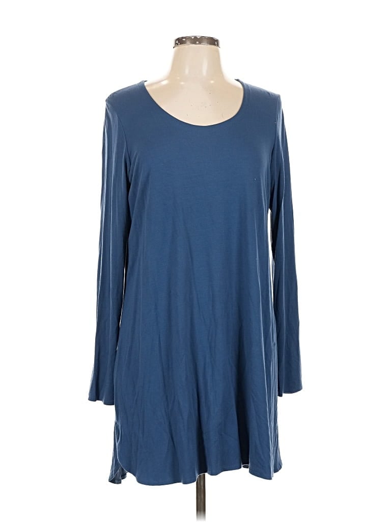 Pre-owned Eileen Fisher 3/4 Sleeve T-shirt In Blue