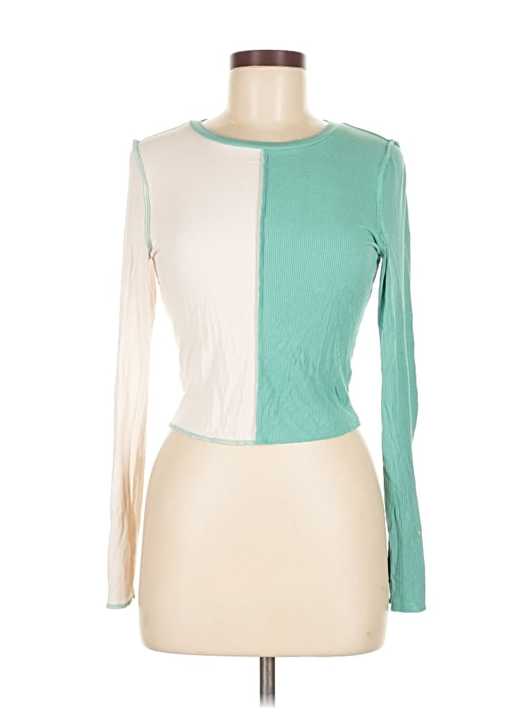 Pre-owned Wild Fable Long Sleeve T-shirt In Blue