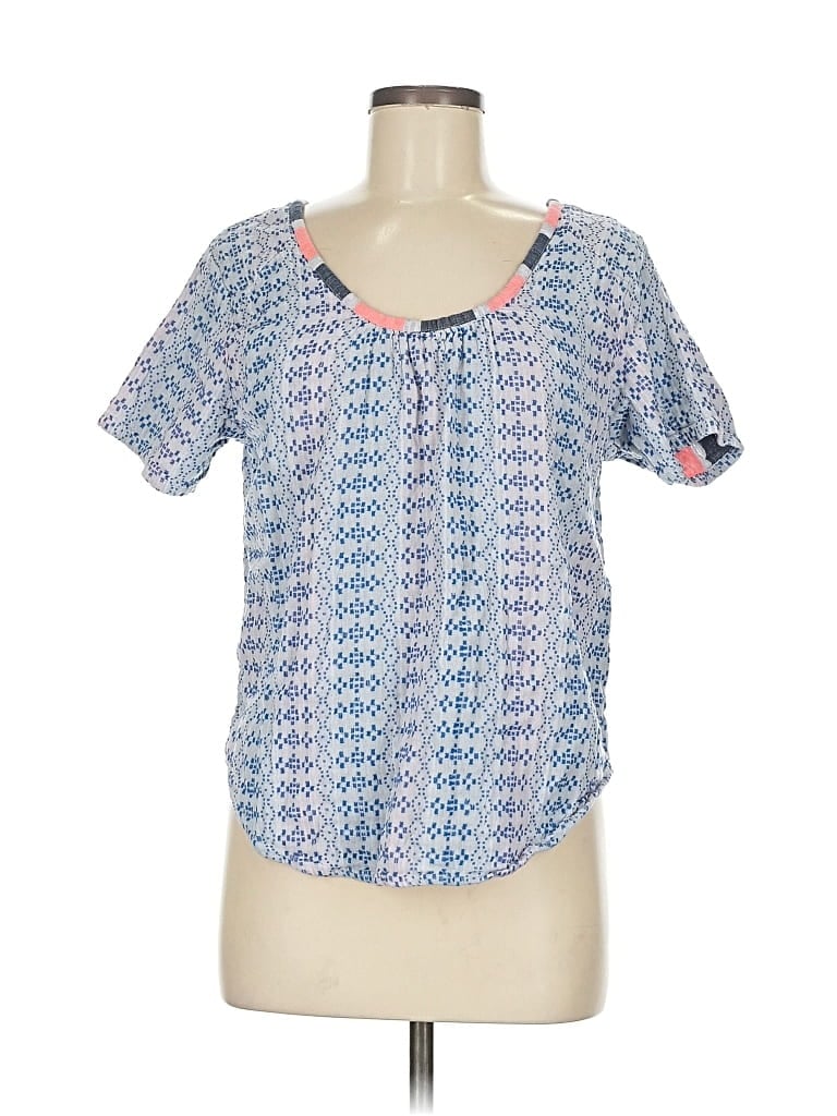 Pre-owned Sundry Short Sleeve Blouse In Blue