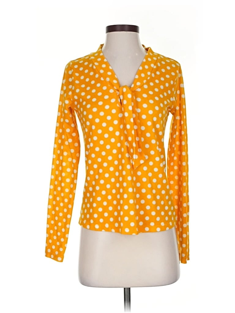 Pre-owned Modcloth Cardigan Sweater In Yellow