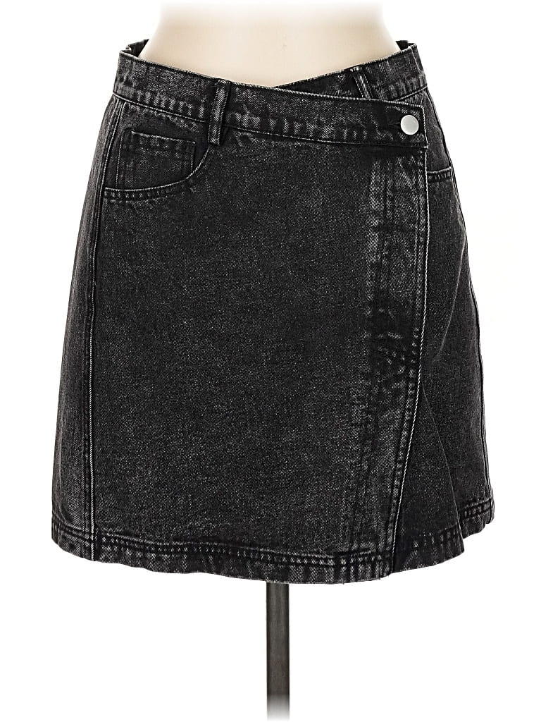 Pre-owned Gilli Denim Skirt In Black