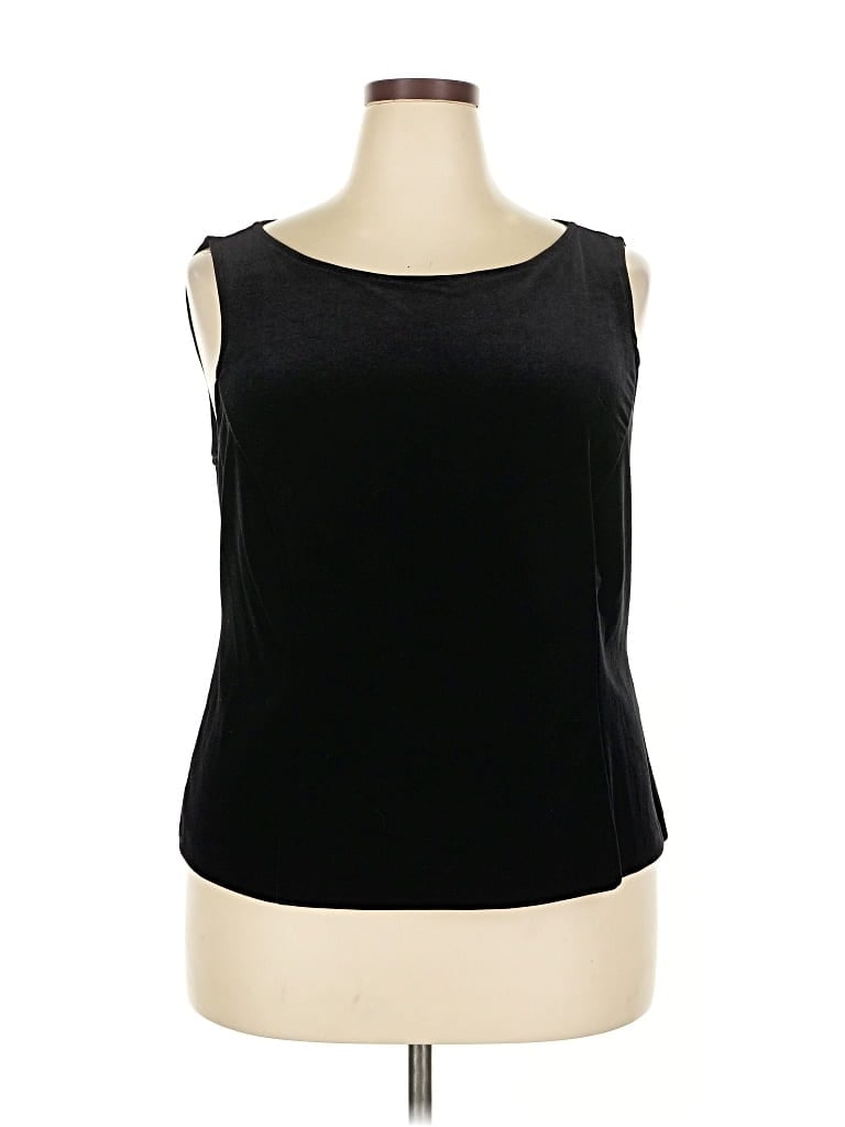 Pre-owned Patra Sleeveless Top Black Boatneck Tops