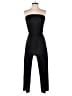 Aqua 100% Polyester Solid Black Jumpsuit Size XS - photo 1