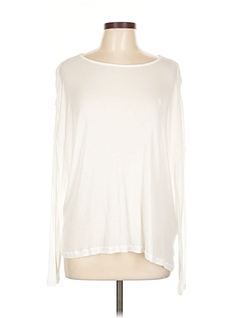 Pre-owned Allsaints Long Sleeve T-shirt In White
