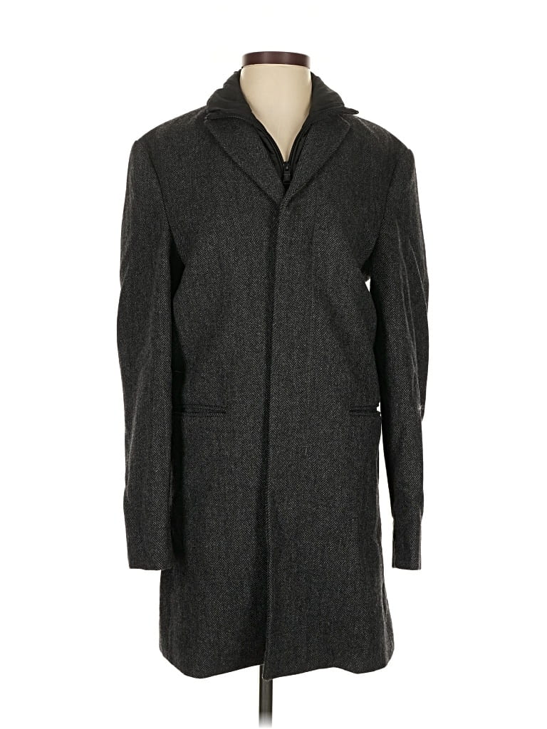 Pre-owned Express Wool Coat In Gray