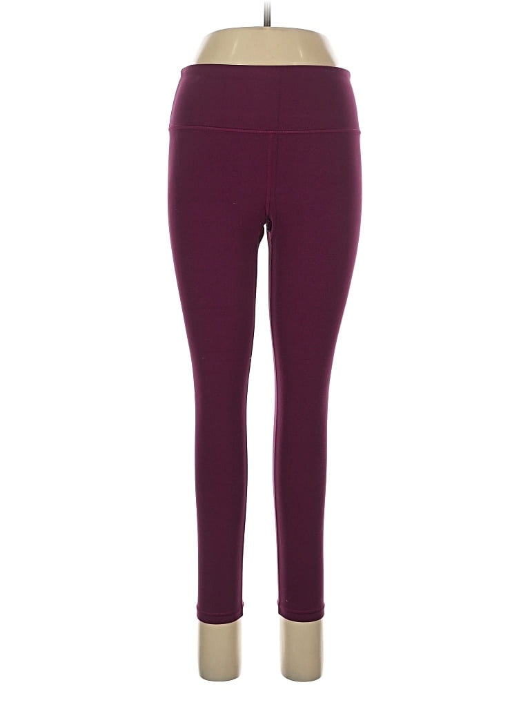 Pre-owned Athleta Active Pants In Burgundy