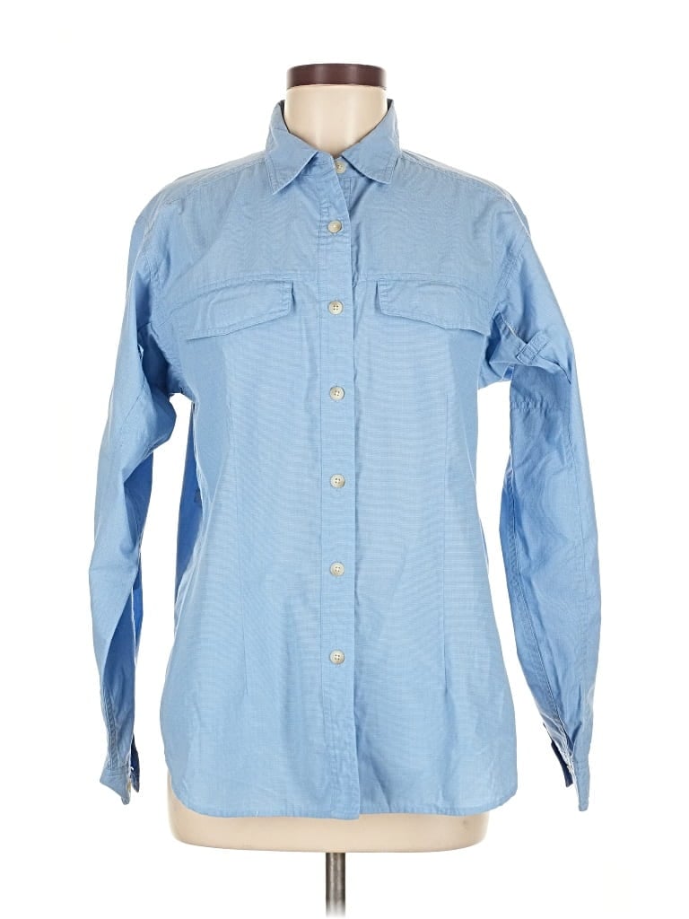 Pre-owned Exofficio Long Sleeve Blouse In Blue