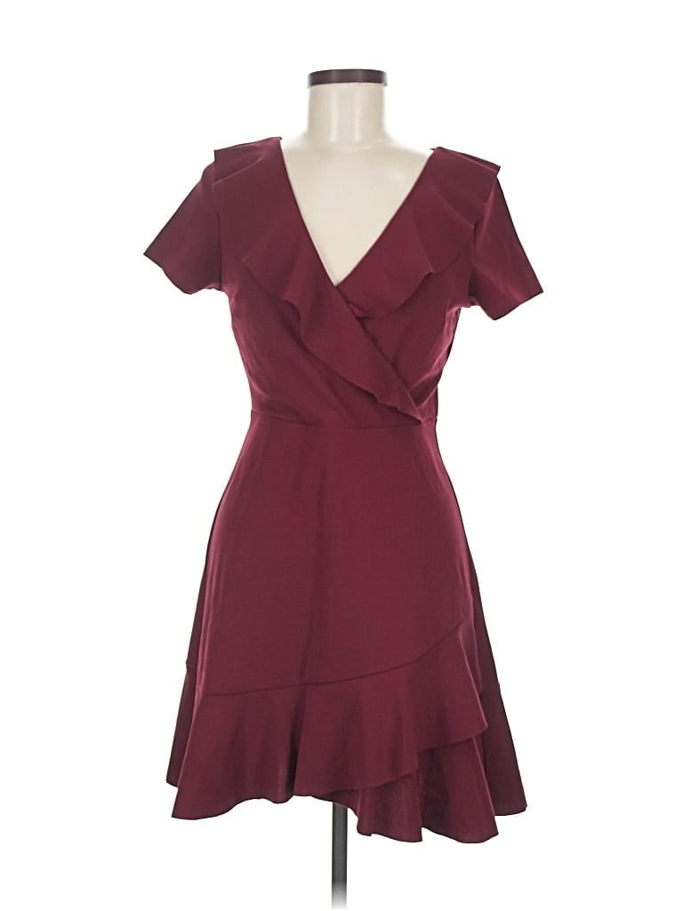 Pre-owned Chelsea28 Cocktail Dress In Burgundy