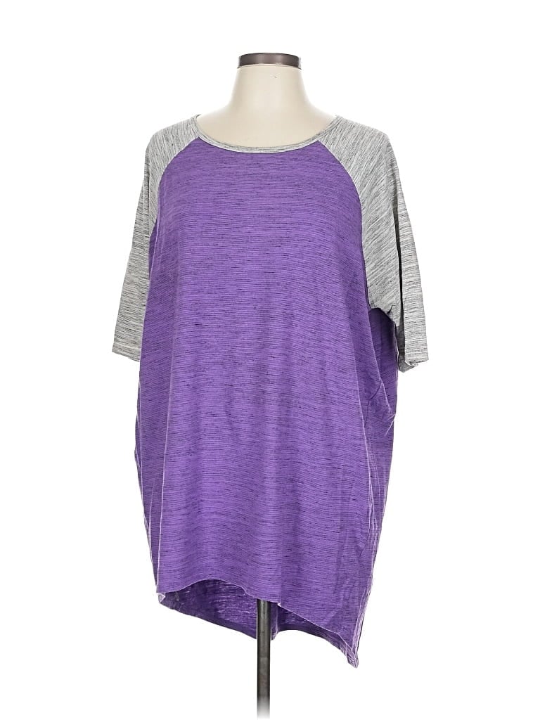 Pre-owned Lularoe 3/4 Sleeve T-shirt In Purple