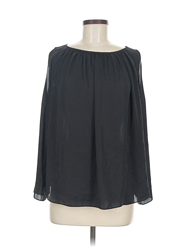 Pre-owned Amanda Uprichard Long Sleeve Blouse In Black