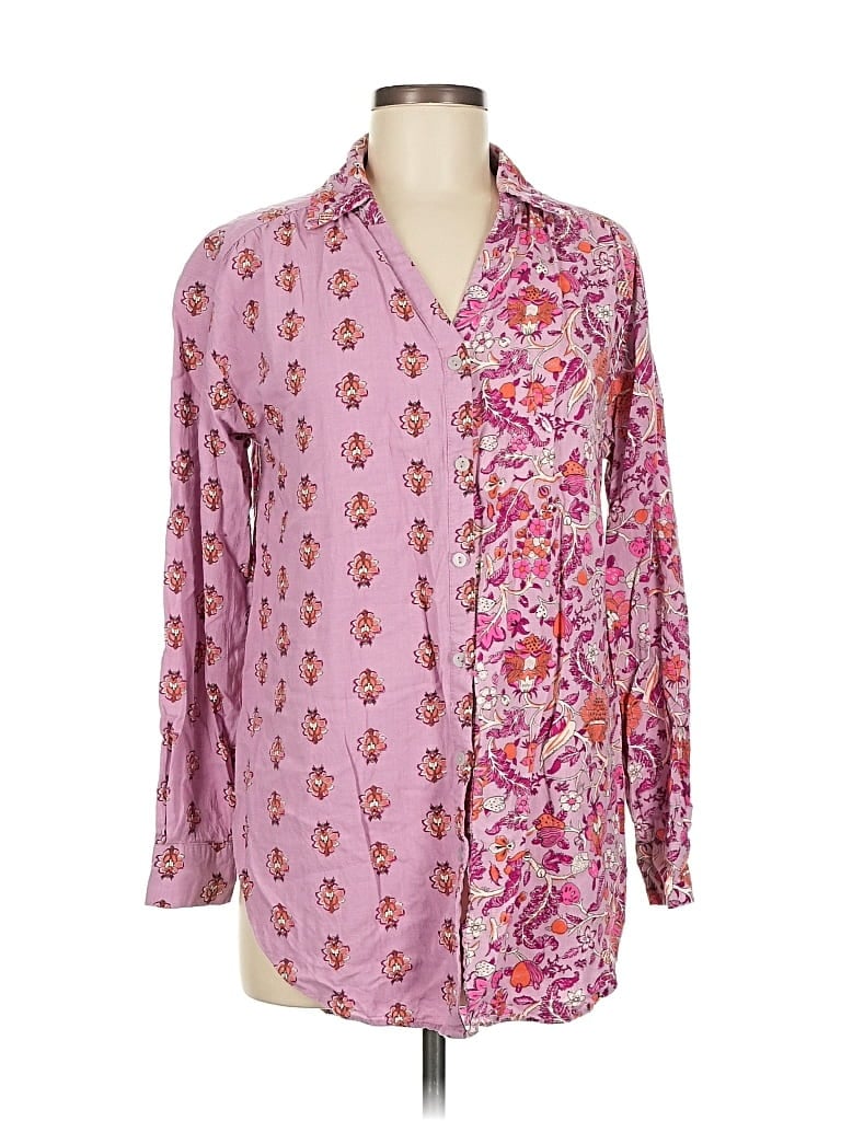 Pre-owned Knox Rose Long Sleeve Blouse In Pink