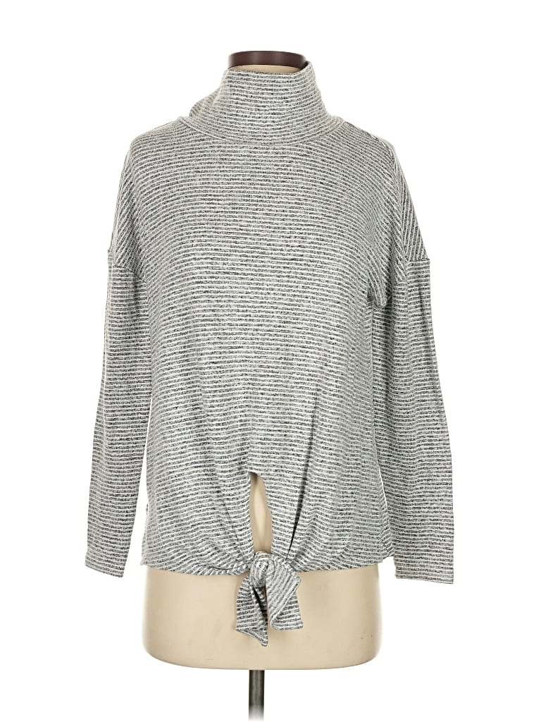 Pre-owned Lou & Grey For Loft Turtleneck Sweater In Gray