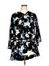 Lane Bryant 100% Polyester Floral Black 3/4 Sleeve Blouse Size 26 - 28 Plus - photo 1