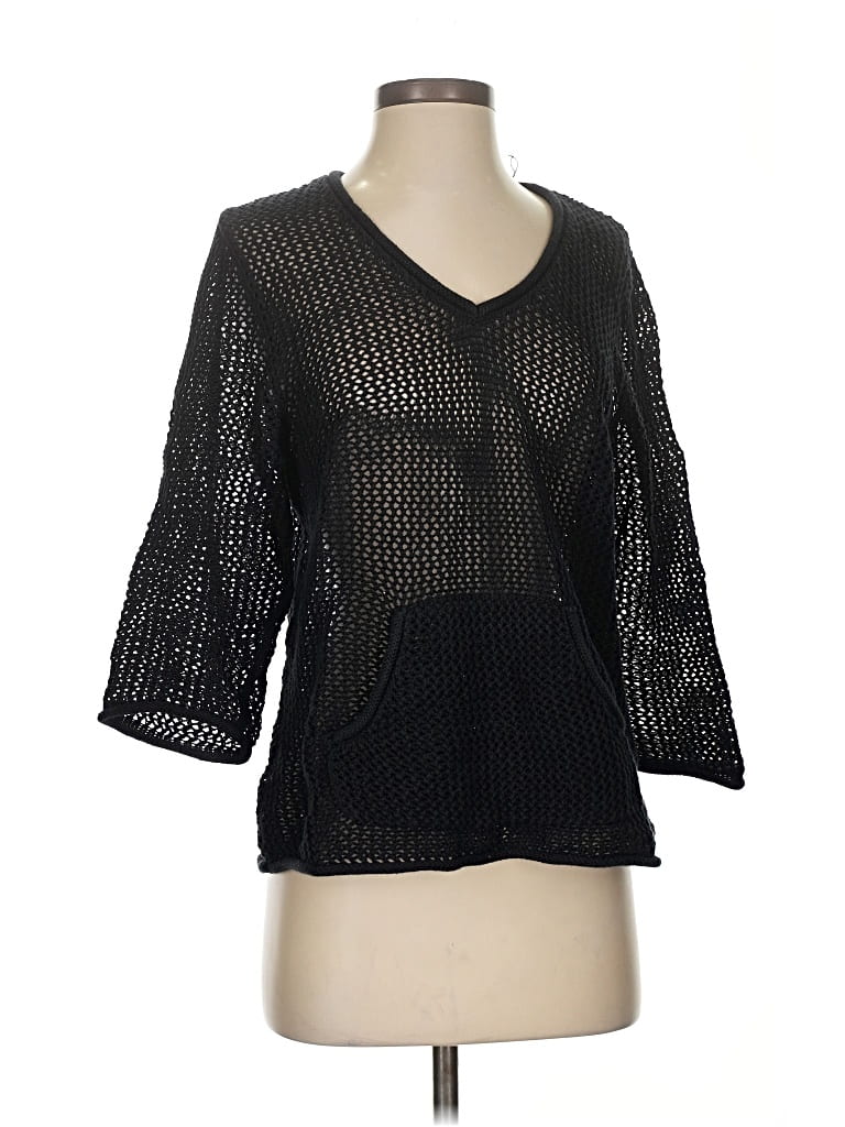 Pre-owned Christopher & Banks Pullover Sweater In Black