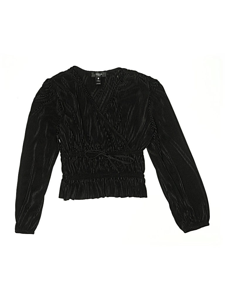 Pre-owned Aqua Kids' Long Sleeve T-shirt In Black