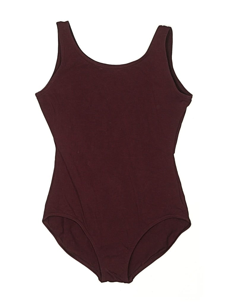Pre-owned Capezio Bodysuit In Burgundy