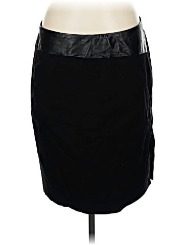Ecru Faux Leather Skirt (view 1)