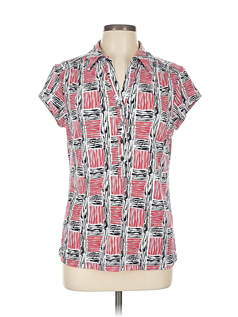 Pre-owned Alfani Short Sleeve Blouse In Pink