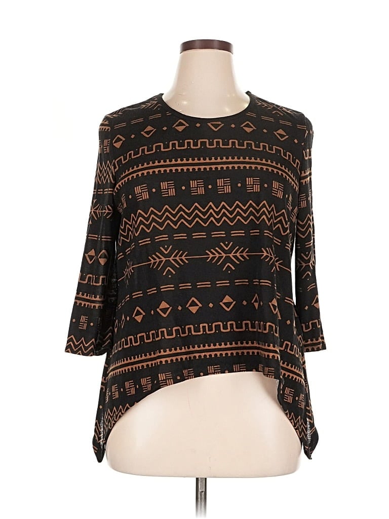 Pre-owned Robert Louis 3/4 Sleeve T-shirt In Brown