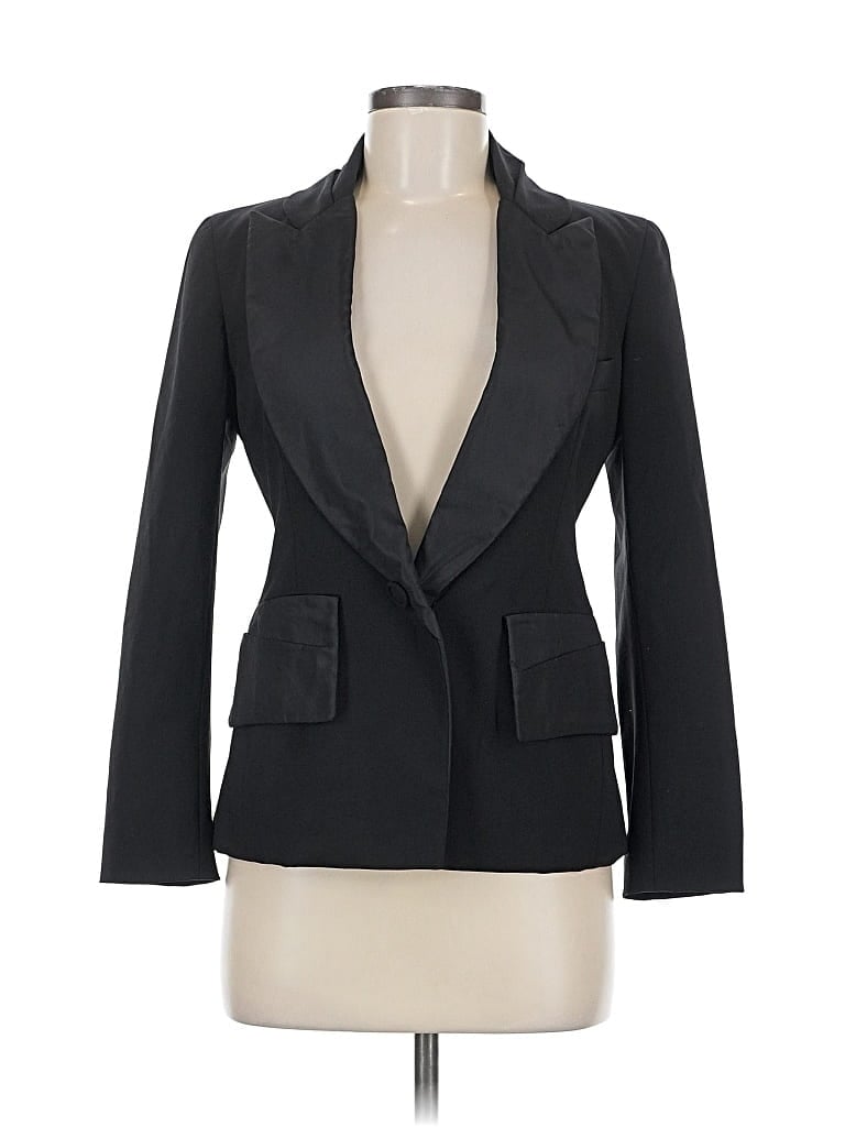 Pre-owned Donna Karan Wool Blazer Jacket In Black