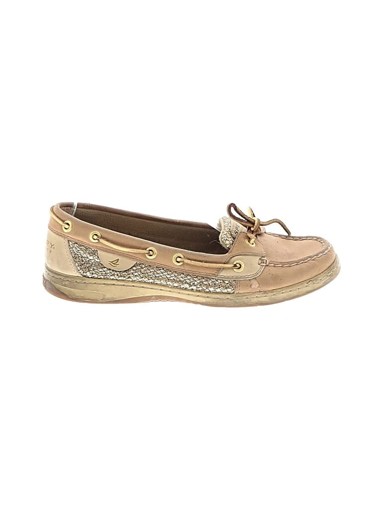 Pre-owned Sperry Top-sider® Flats Tan Shoes In Brown