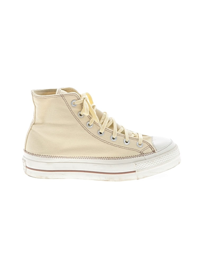 Pre-owned Converse Sneakers In Yellow
