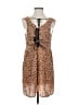 Auguste 100% Rayon Animal Print Brown Cocktail Dress Size 2 - photo 1