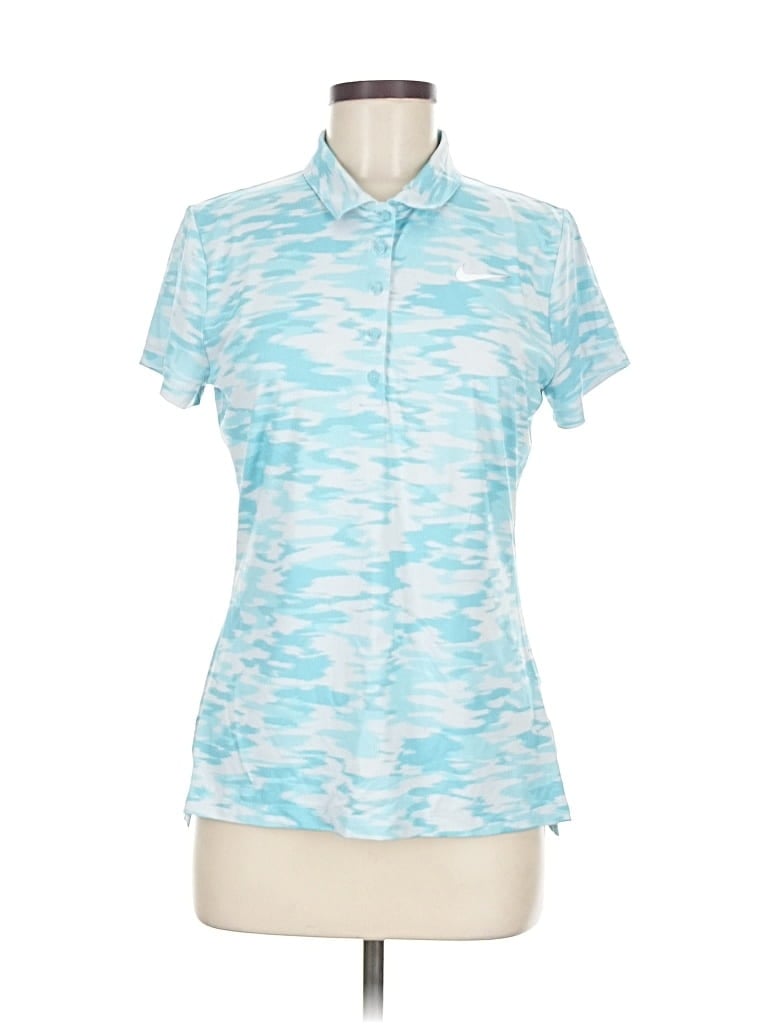 Pre-owned Nike Short Sleeve Polo Shirt In Blue