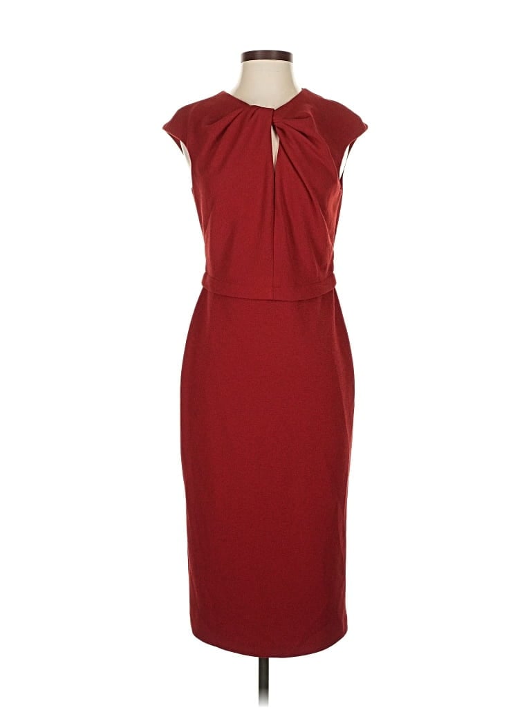Pre-owned Maggy London Cocktail Dress In Burgundy
