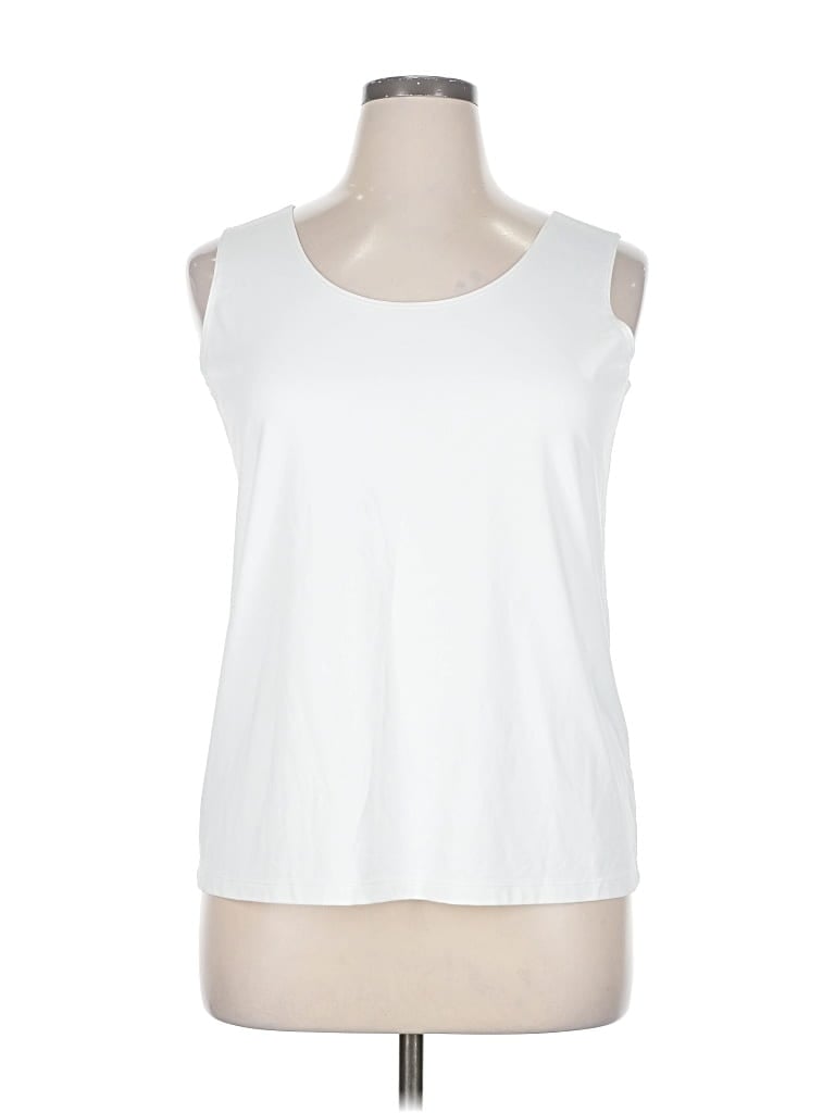 Pre-owned Chico's Sleeveless T-shirt In White