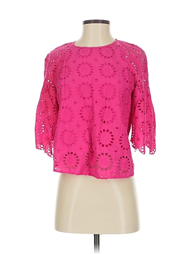 Pre-owned Trafaluc By Zara 3/4 Sleeve Blouse In Pink