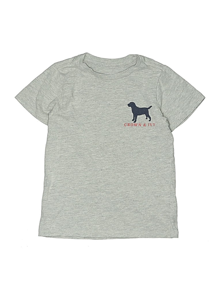 Pre-owned Crown & Ivy Kids' Short Sleeve T-shirt In Gray