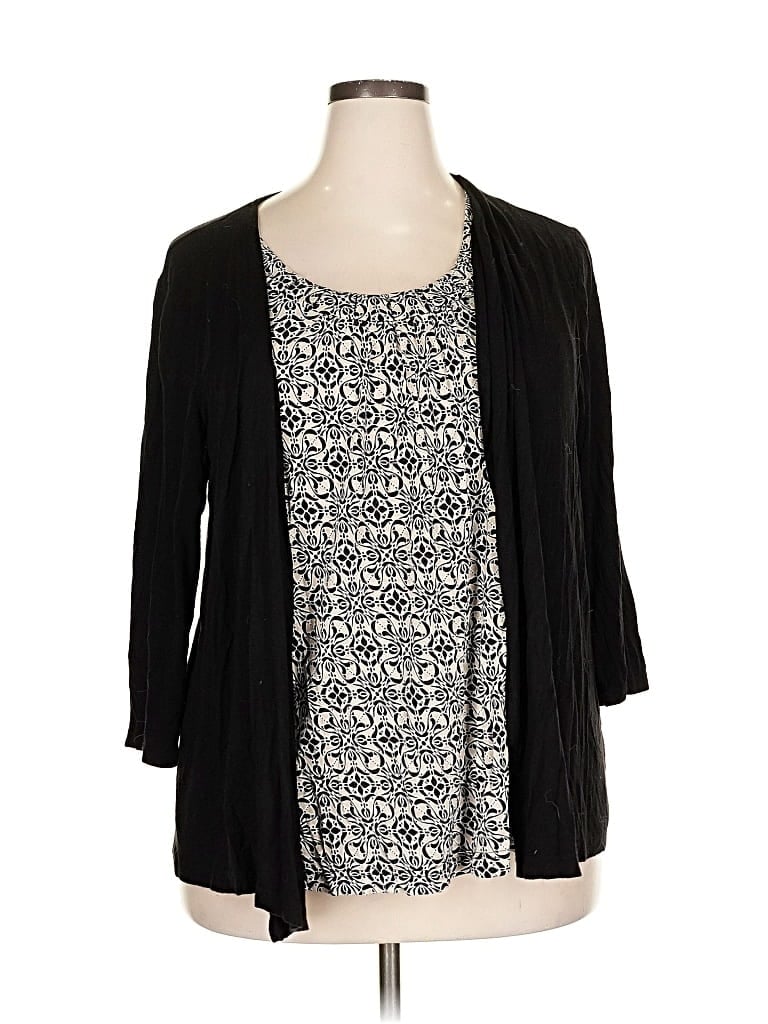 Pre-owned Croft & Barrow Kimono In Black