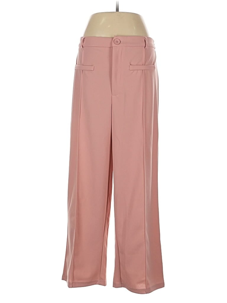 Shein Curve Casual Pants In Pink