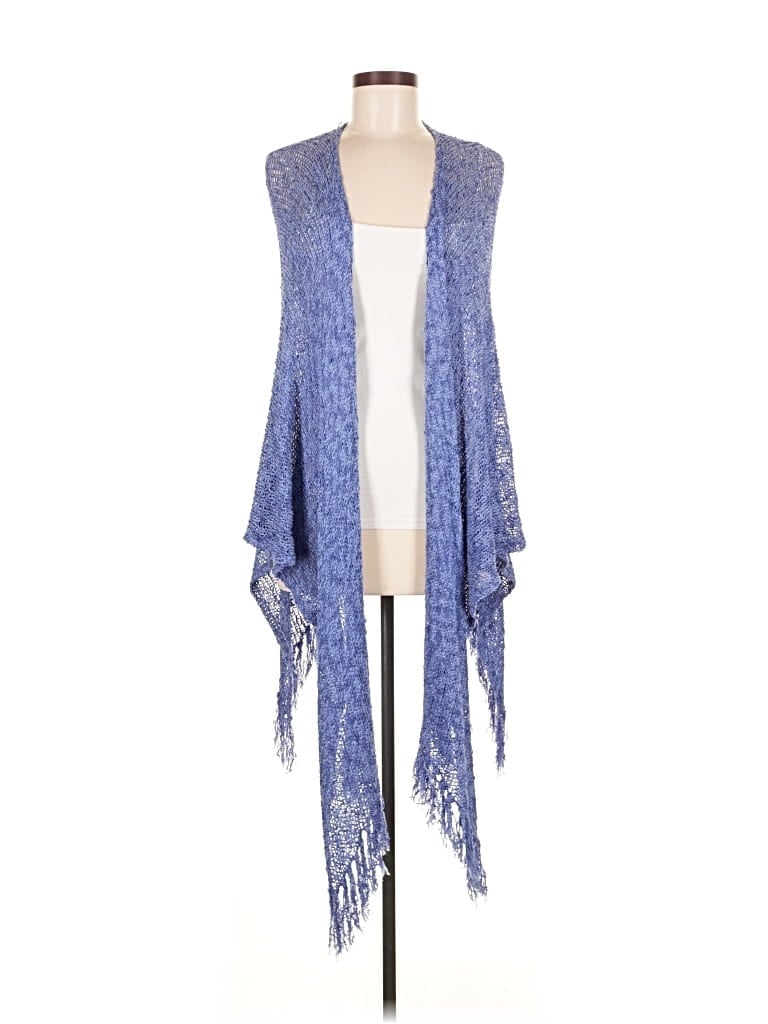 Pre-owned Coldwater Creek Poncho In Blue