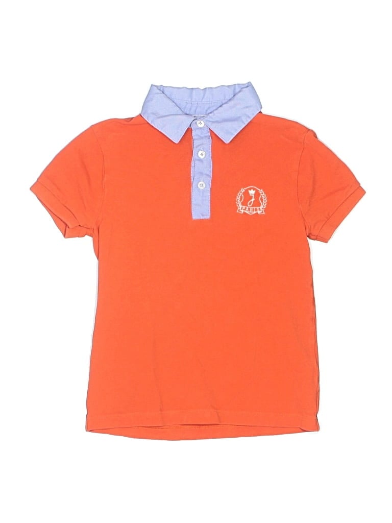 Pre-owned Jacadi Kids' Short Sleeve Top Orange Tops