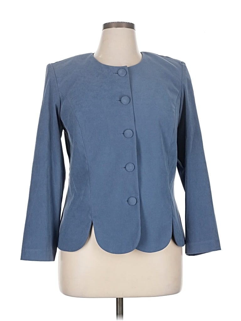 Pre-owned Leslie Fay Blazer Jacket In Blue