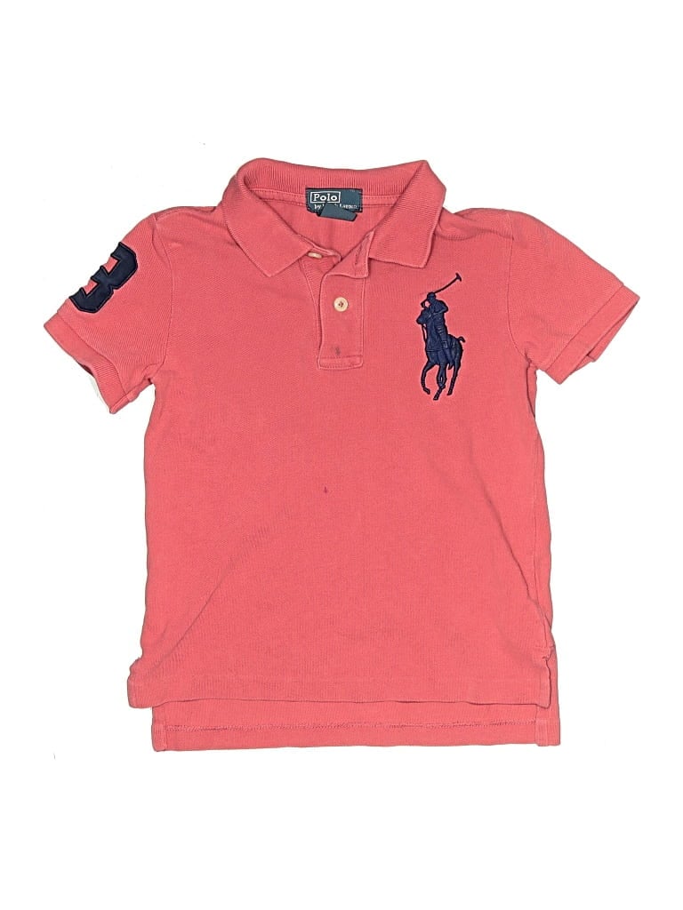 Pre-owned Polo By Ralph Lauren Kids' Short Sleeve Top Red Tops