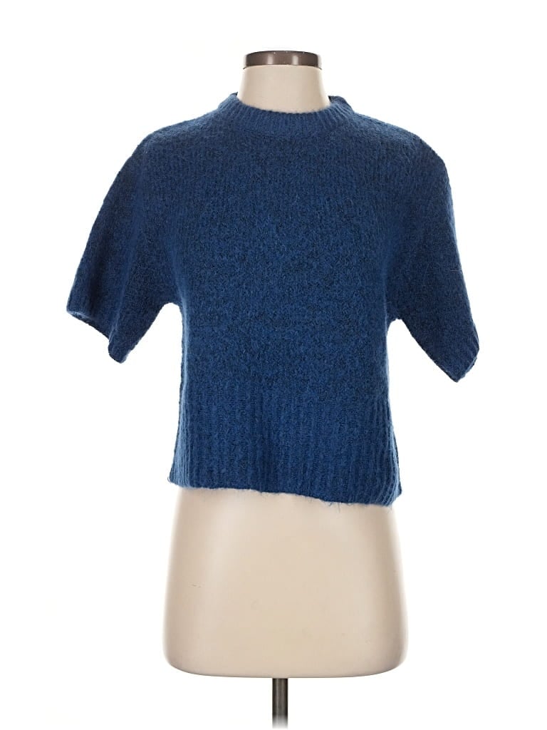 Pre-owned Zara Pullover Sweater In Blue