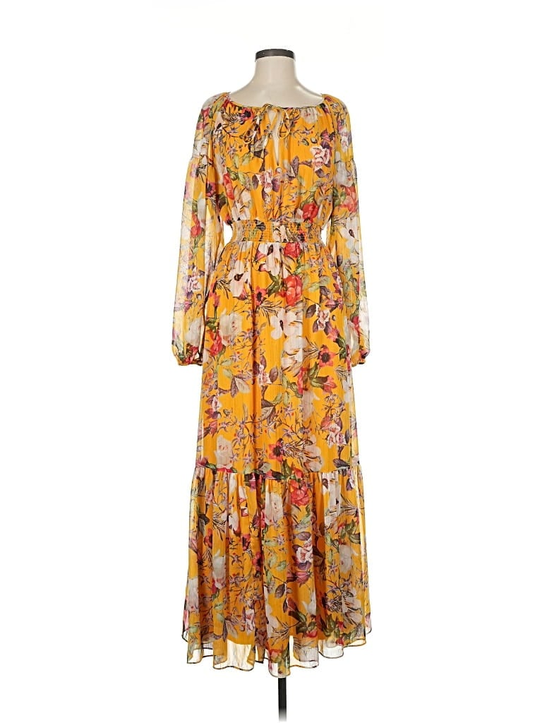 Pre-owned Inc International Concepts Casual Dress In Yellow